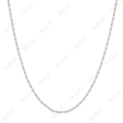 silver necklace geometric shape copper